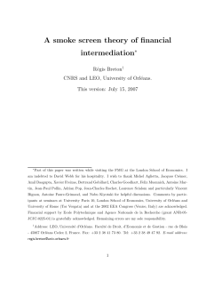 A smoke screen theory of financial intermediation