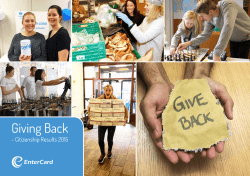 Giving Back