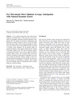 Eye Movements Show Optimal Average Anticipation with Natural