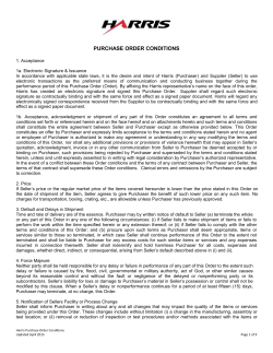 purchase order conditions