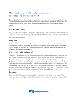 Maximize Profits with Rhinestones and Vinyl: Lisa Potts