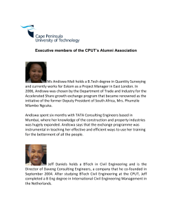 List of nominees eligible to be voted to serve on first Executive of