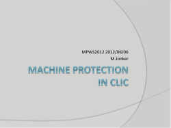 Status of CLIC Machine Protection and operations
