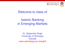 Islamic Banking - University of Winnipeg