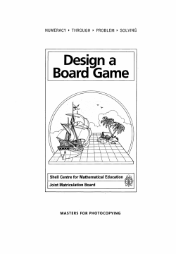 Design a board Game: Masters for Photocopying