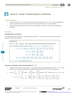 Linear Transformations Review