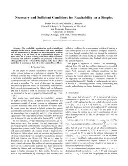 Necessary and Sufficient Conditions for Reachability on a Simplex