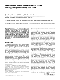 Identification of the possible defect states in poly(3