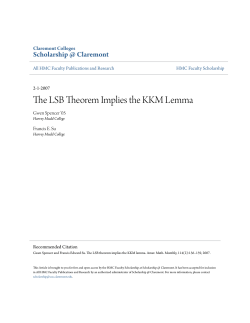 The LSB Theorem Implies the KKM Lemma