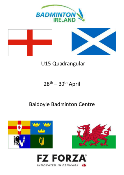 programme - Badminton Ireland