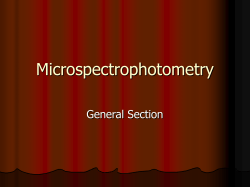 Microspectrophotometry - Projects at NFSTC.org