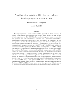 An efficient orientation filter for inertial and - x