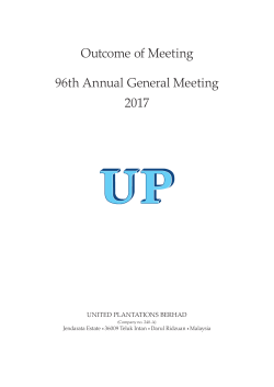 Outcome of 96th Annual General Meeting 2017