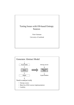 Testing Issues with OS-based Entropy Sources Generator Abstract