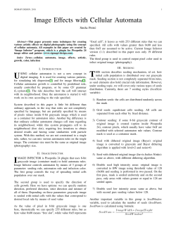 Image Effects with Cellular Automata