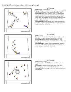 ACTIVITY #1 Set up: Game - capture the ball 4 groups of players