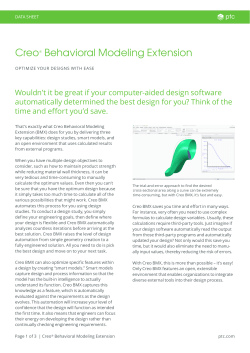 Creo® Behavioral Modeling Extension
