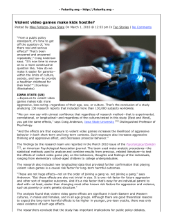 Futurity.org &raquo; Violent video games make kids