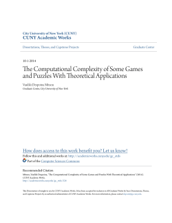 The Computational Complexity of Some Games and Puzzles With