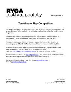 Ten-Minute Play Competiton