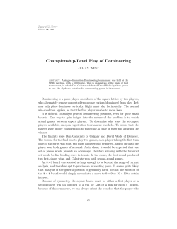 Championship-Level Play of Domineering - Library