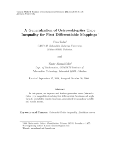A Generalzation of Ostrowski-gr&uuml;ss Type Inequality for First