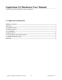 Liquivision X1 Hardware User Manual