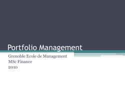 Portfolio Management - GGSB