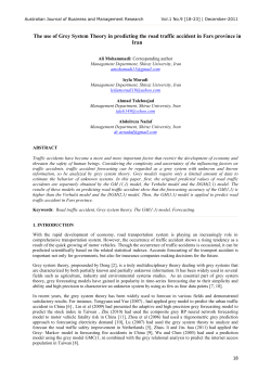 The use of Grey System Theory in predicting the road traffic accident