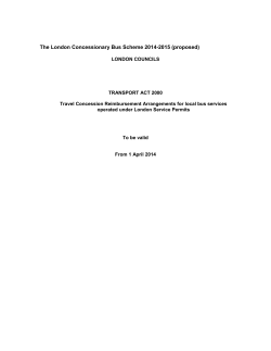 The London Concessionary Bus Scheme 2014