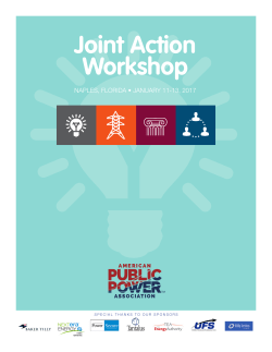 Joint Action Workshop - American Public Power Association