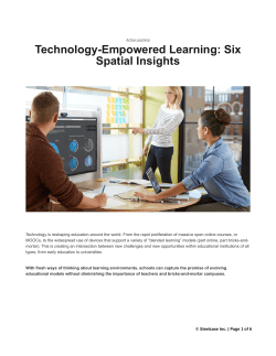 Technology-Empowered Learning: Six Spatial Insights