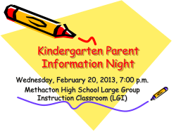 Kindergarten - Methacton School District