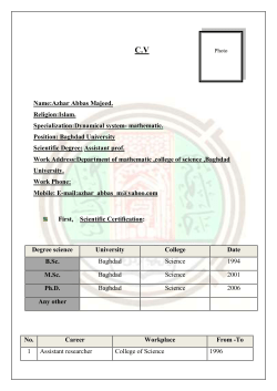C.V Name:Azhar Abbas Majeed. Religion:Islam. Specialization
