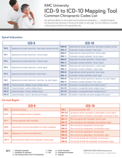 ICD-9 to ICD-10 Mapping Tool