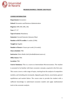 MICROECONOMICS: THEORY AND POLICY