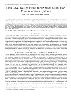 Link Level Design Issues for IP based Multi--Hop