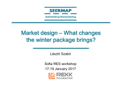Market design &ndash; What changes the winter package brings?