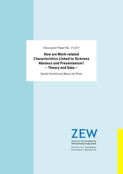 How are Work-related Characteristics Linked to Sickness Absence