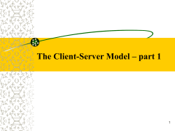 The Client-Server Model