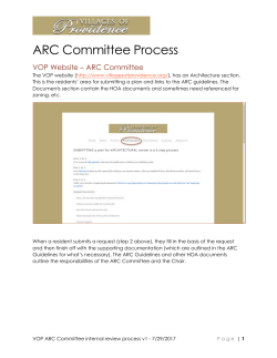The ARC Committee is responsible for