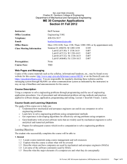 ME 30 Computer Applications Syllabus