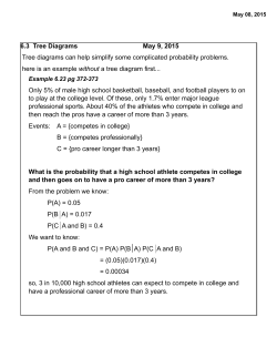 6.3 Tree Diagrams May 9, 2015 Tree diagrams can help