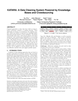 KATARA: A Data Cleaning System Powered by Knowledge Bases