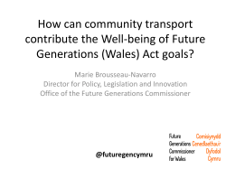 How can community transport contribute the Well