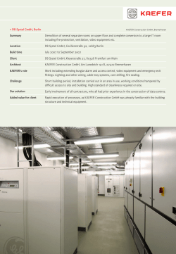 DB Systel GmbH, Berlin Summary Demolition of several separate