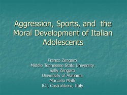 Aggression and the Influence of Soccer on the Moral Development