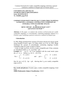 Common fixed point for weakly compatible mappings satisfying a