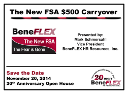 The New FSA $500 Carryover - BeneFLEX HR Resources Inc.