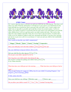 Child Record - Lenid Daycare